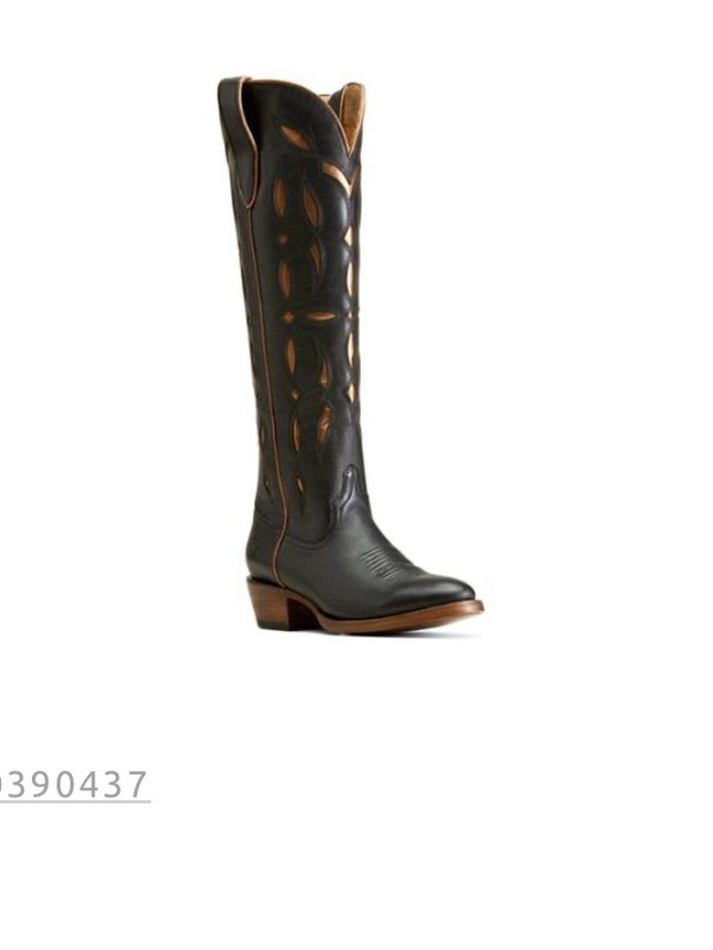 Ariat women’s Saylor StretchFit Western Booyd in black and gold leather 9,5 B